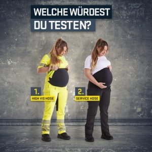 Blåkläder sucht Testpilotinnen für neue Arbeits-Umstandshose (Bild: © AB Blåkläder)